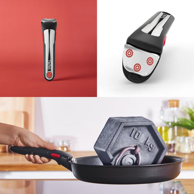 Tefal Ingenio Natural On Kochgeschirr, 4-teilig, stapelbar, Antihaftbeschichtung, Induktion, L766940