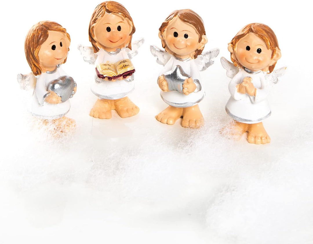 Logbuch-Verlag 12 kleine Mini-Schutzengel Engel Engelfiguren Weihnachten 4,5 cm Geschenk Kommunion G