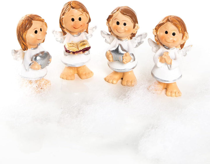 Logbuch-Verlag 12 kleine Mini-Schutzengel Engel Engelfiguren Weihnachten 4,5 cm Geschenk Kommunion G