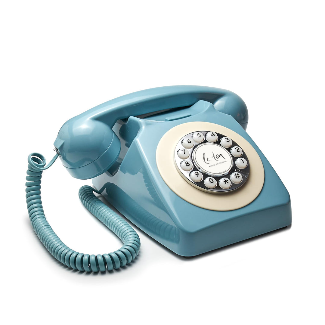 Le Ton Audio Gästebuch, Blau, Telefon für Hochzeiten und Events, Gästetelefon, Hochzeitstelefon, Bla