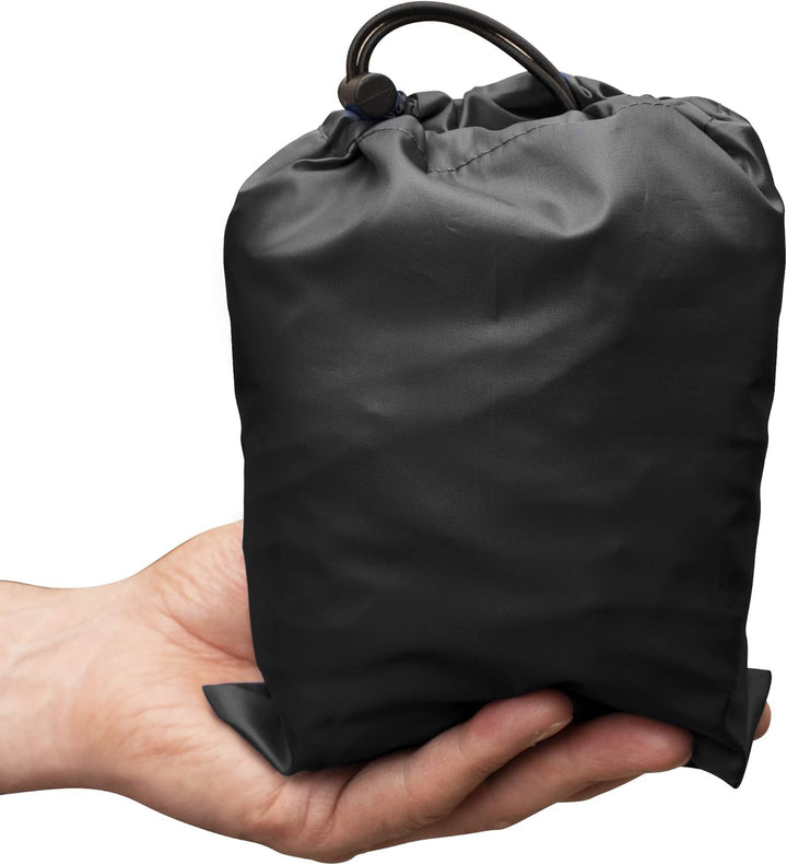 RainRider Regenhose für Damen/Herren (schwarz) wasserdicht inkl. einfaltbare Schuhüberzieher, Regenf