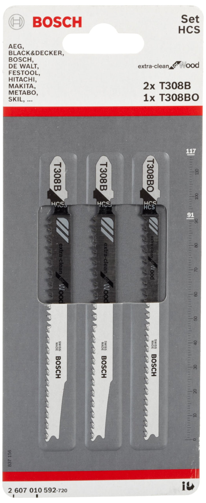 Bosch Professional Accessories Professional 2607010592 Stichsägeblatt 3tlg. STS-Set (2 x T308B;1 x T