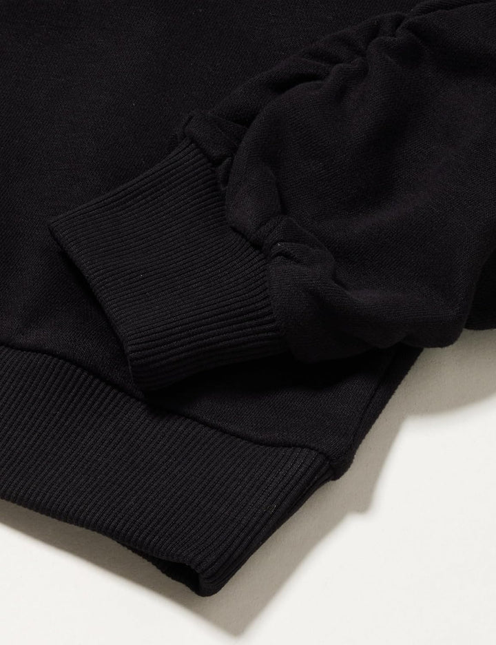 s.Oliver Mädchen Sweatshirt mit Kapuze S 9999 Schwarz, S 9999 Schwarz