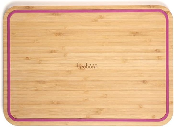 Trebonn - Wave Chop & Slide Medium, Bambus-Schneidebrett mit Führungsschnittmuster und Lebensmittele