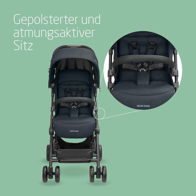 Maxi-Cosi Lara2 Kinderwagen, 0–4 Jahre, 0–22 kg, federleichter, kompakter Buggy, 3 Liegepositionen,