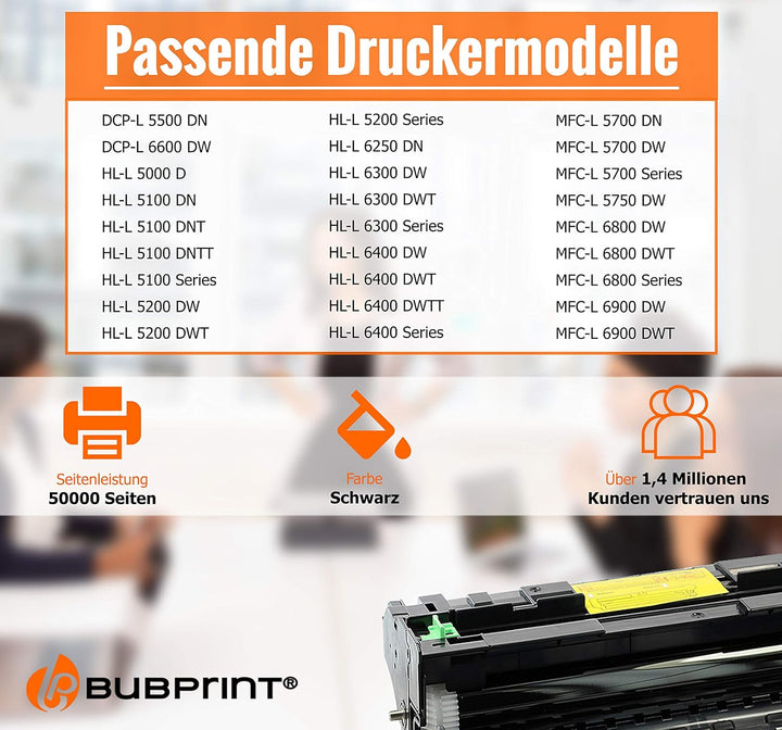 Bubprint Bildtrommel kompatibel als Ersatz für Brother DR-3400 für DCP-L5500DN HL-L5000D HL-L5100 HL