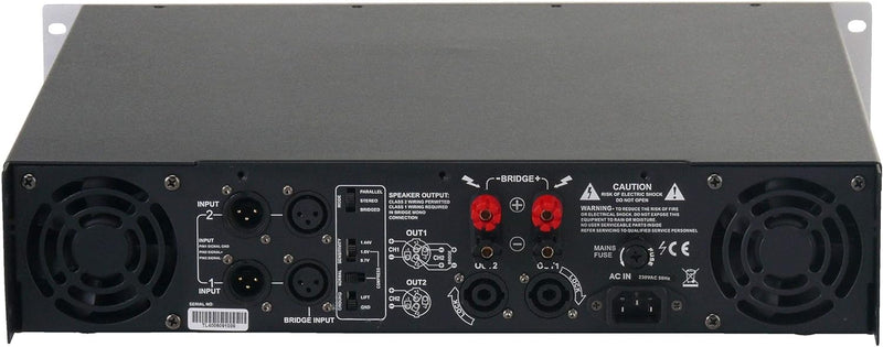 Pronomic TL-400 Endstufe - Stereo-Leistungsverstärker mit 2x 1000 Watt an 2 Ohm - Lüfter Temperaturg