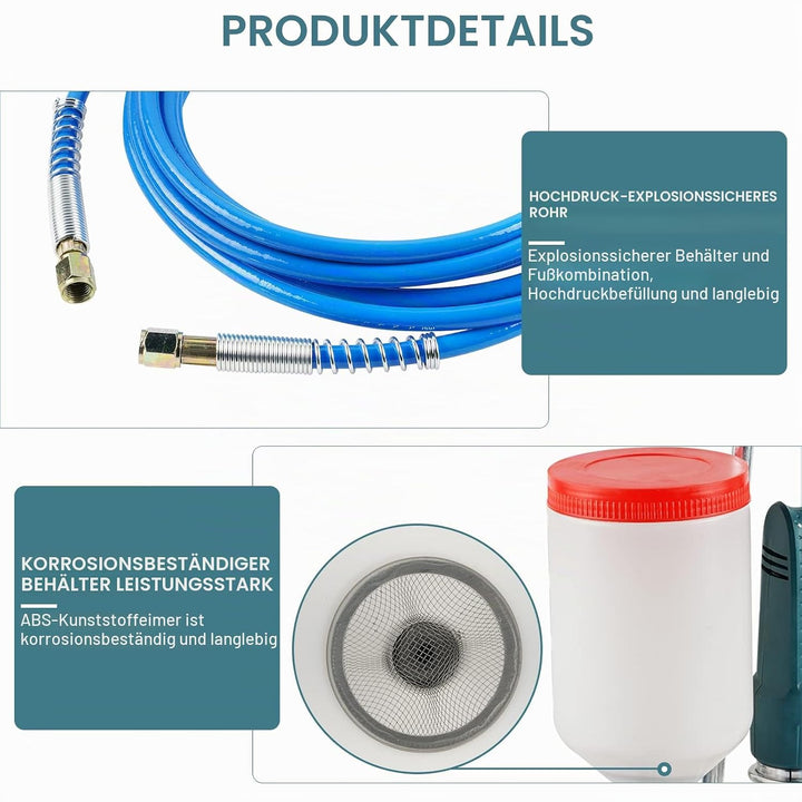 Fussbodenfugenmaschine 910W Injektionspumpe Hochdruck Einspritzpumpe bodenfugenmaschine Haus Dachver