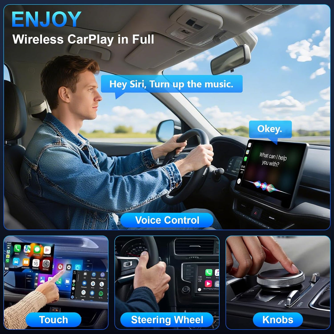 Wireless und CarPlay Adapter, Schnelles Konvertieren von Wired CarPlay, Plug and Play, Auto-Verbindu