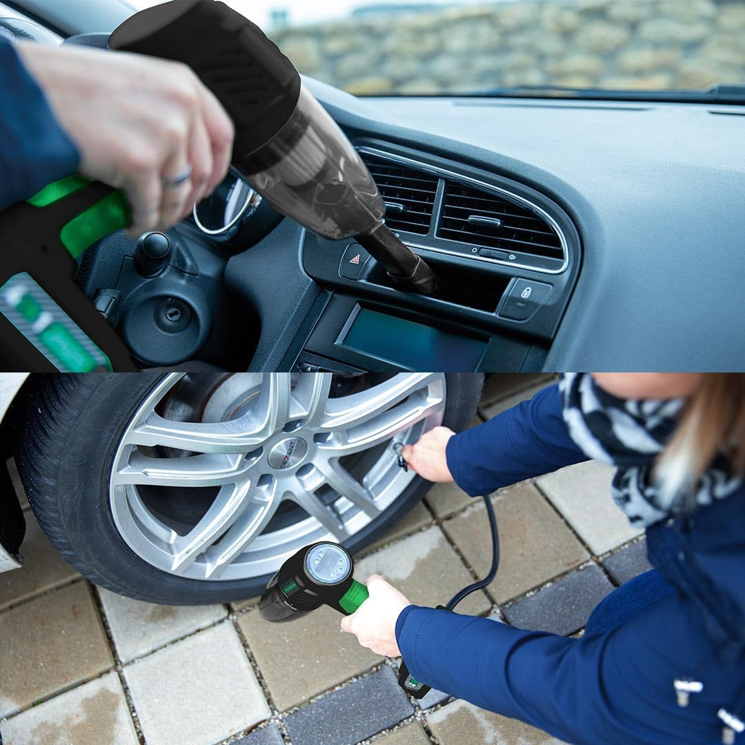 Hammersmith AirStorm - kabelloser Handstaubsauger & Luftkompressor - Auto Staubsauger mit Hepa Filte
