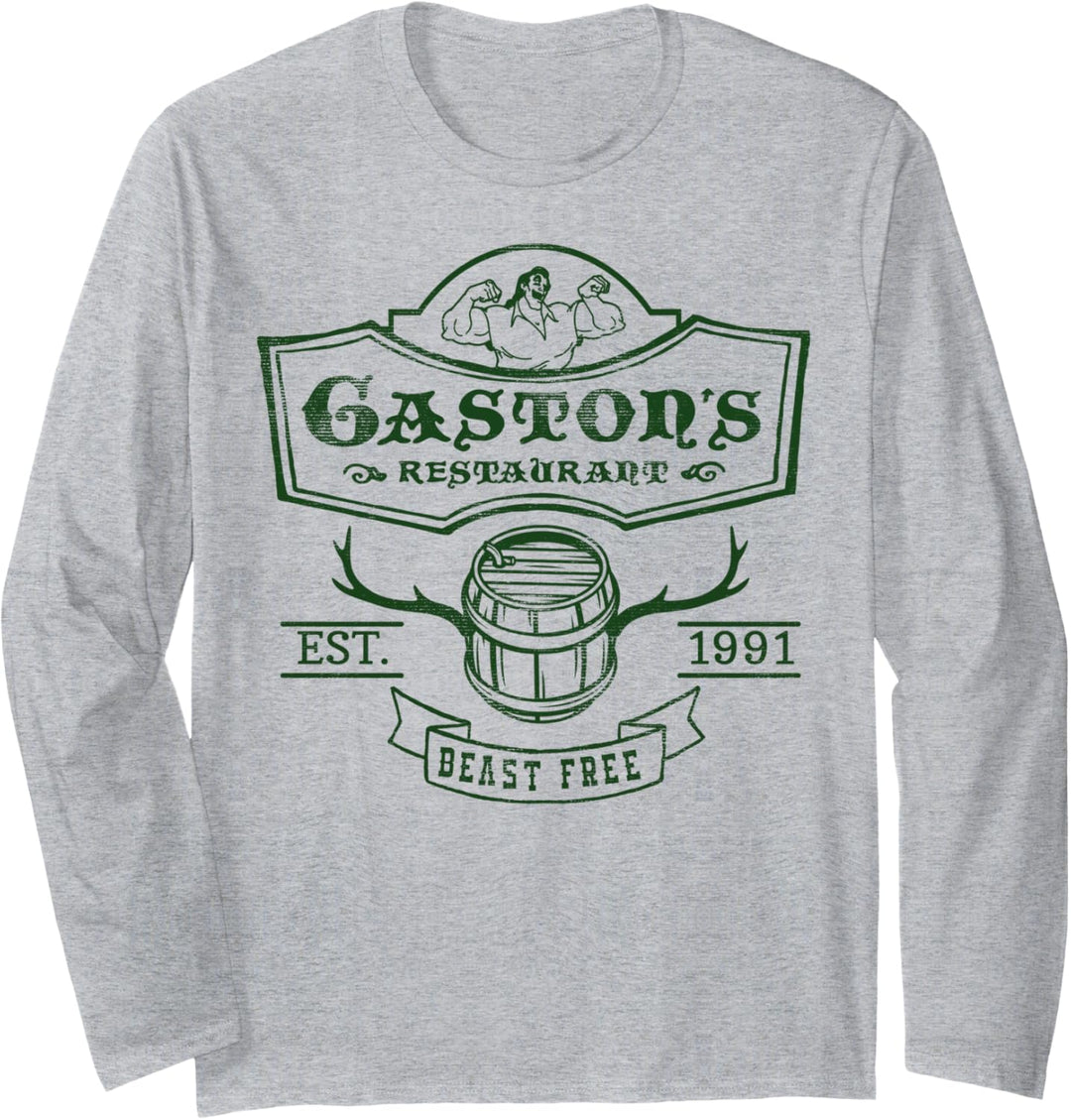 Disney Beauty And The Beast Gaston's Restaurant Beast Free Langarmshirt