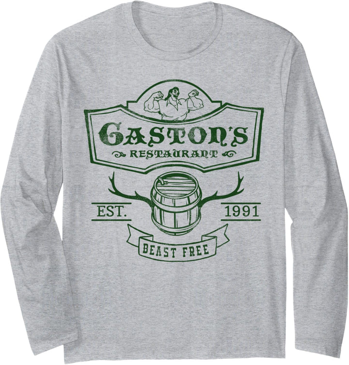Disney Beauty And The Beast Gaston's Restaurant Beast Free Langarmshirt