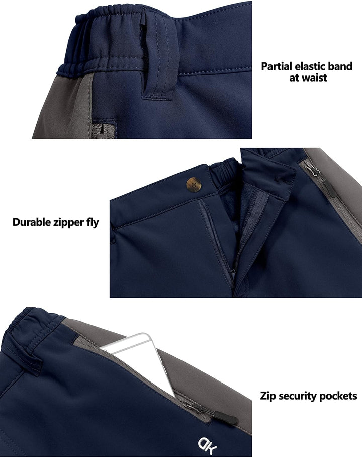 Little Donkey Andy Herren Winter Wanderhose Skihose Trekkinghose Snowboardhose, Softshell-Hose, Flee