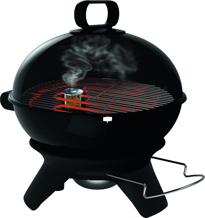 Tefal BG9108 Aromati-Q 3in1, elektrischer Kugelgrill zum Grillen, Braten und Räuchern, Tischversion