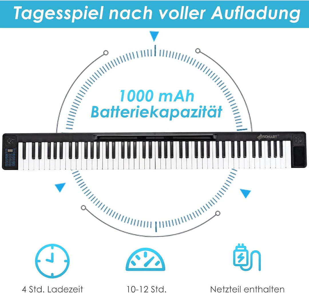 GOPLUS 88 Tasten digital Piano, elektronisches Klavier mit Tragtasche, 128 Rhythmen & 128 Töne & 15