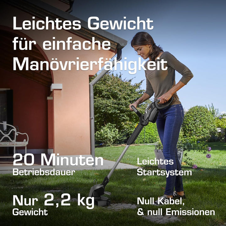 Alpina ATR 20 Li Kit Akku-Rasentrimmer, Schnittbreite 25cm, mit 20V (2Ah) Akku & Ladegerät