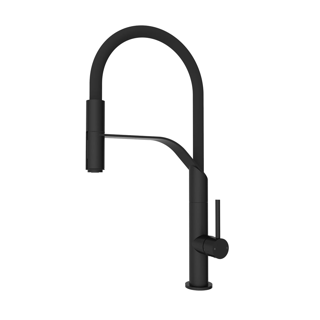Wasserhahn Küche, Hochdruck Küchenarmatur mit Herausziehbarer Brause, Einhebel Spültischarmatur Küch
