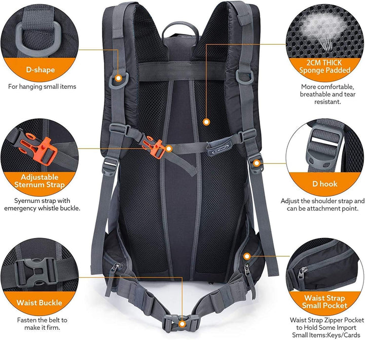 G4Free 45L Wanderrucksäcke mit Regenschutz Wasserdicht Trekkingrucksack Reiserucksack Outdoor Campin