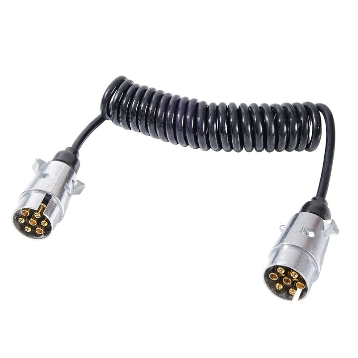 Anhänger Verlängerungskabel 7 Polig 2,9 Meter, 12V Anhänger Aluminiumlegierung Stecker Spiralkabel 7