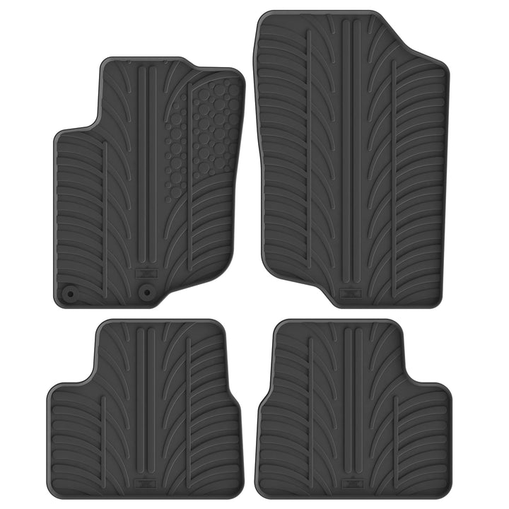 Gledring Satz Gummimatten kompatibel mit Peugeot 207 2006- (T Profil 4-teilig + Montage-clips)