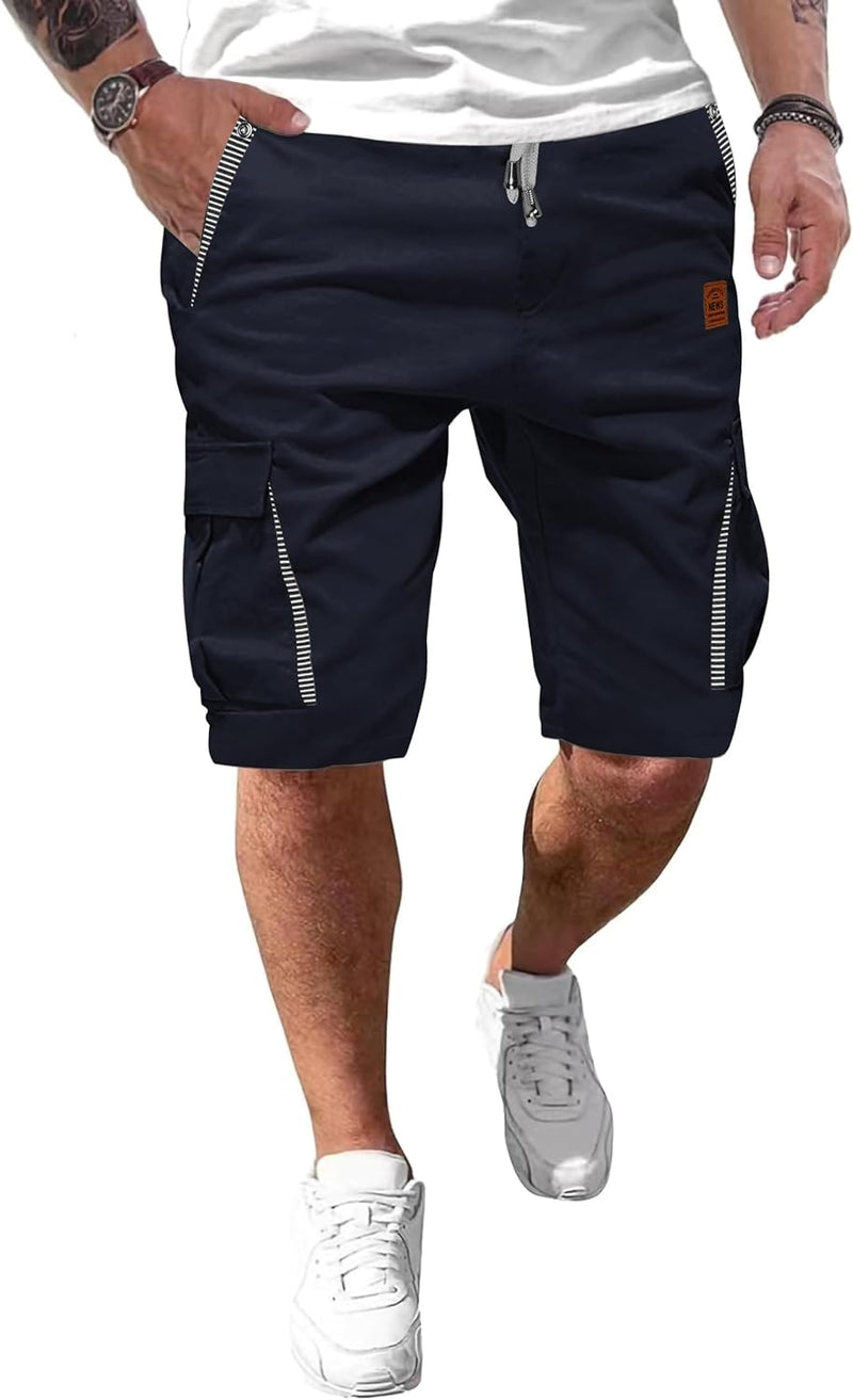 Tansozer Kurze Hosen Herren Shorts Herren Sommer Freizeit mit 6 Taschen S Blau6602, S Blau6602