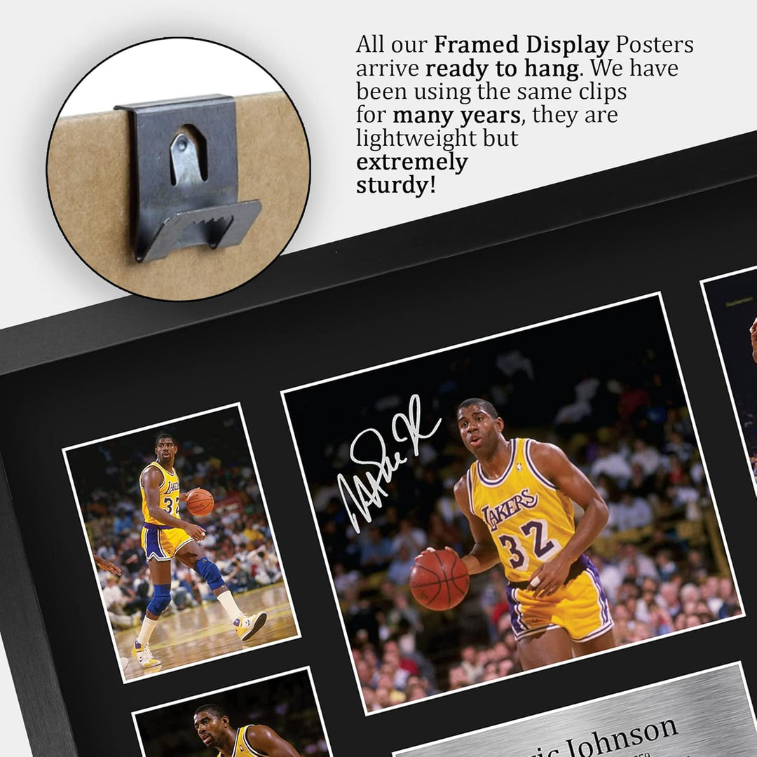 HWC Trading FR A3 Magic Johnson Lakers Geschenke Gedruckt, Signiert Autogramm-Präsentation-Display F