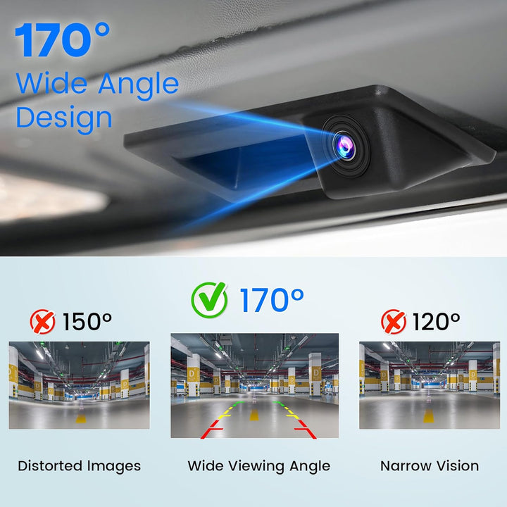 Hikity 1080P AHD Rückfahrkamera für VW Touran Passat Touareg Tiguan Auto Rückfahrkamera 170° Weitwin
