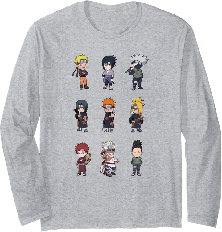Naruto Shippuden Super Deformed 9 Up Langarmshirt