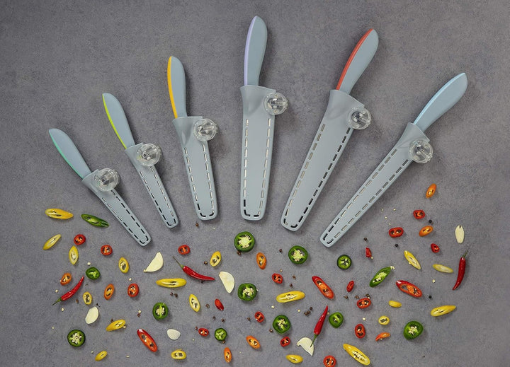Nirosta Universalmesser klein EVERSHARP, Allzweckmesser mit Soft-Touch Griff, mit nachschärfendem Kl
