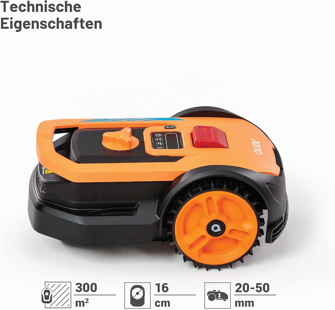 VILLAGER QUIX XS Mähroboter – Kompakter 18V Akku-Rasenroboter für bis zu 300m² – 160mm Schnittbreite