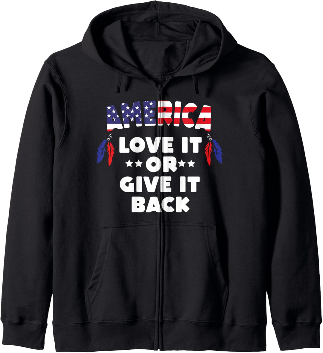 Native American Feathers Give it Back Men Women Kapuzenjacke
