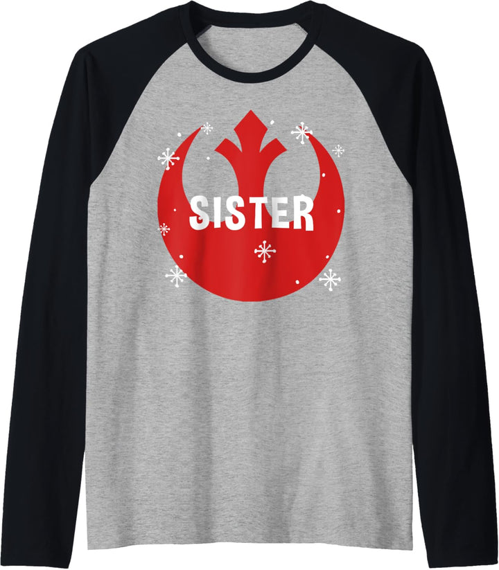 Star Wars Christmas Rebel Sister Raglan