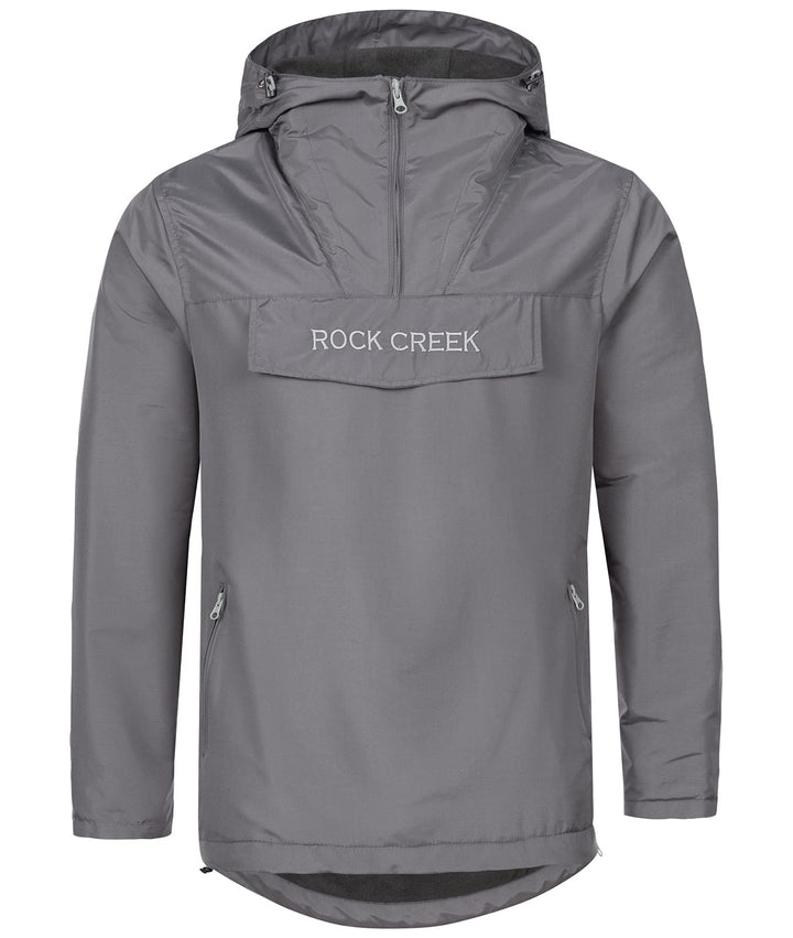 Rock Creek Herren Windbreaker Jacke Anorak H-295, Anthrazit