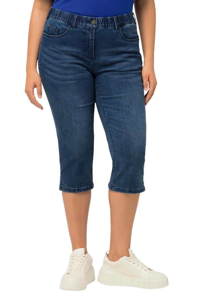 Ulla Popken Damen Freizeithose 32W / 32L Blue Denim, 32W / 32L Blue Denim