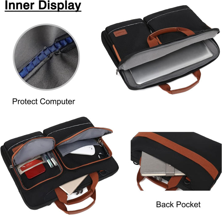 FANDARE Laptoptasche 15,6 Zoll Notebooktasche Laptop Umhängetasche mit Schultergurt Herren Aktentasc