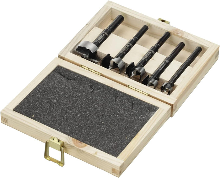 Bosch Professional 5tlg. Forstnerbohrer Set (für Holz, Ø 15/20/25/30/35 mm, Länge 90 mm, Zubehör Boh