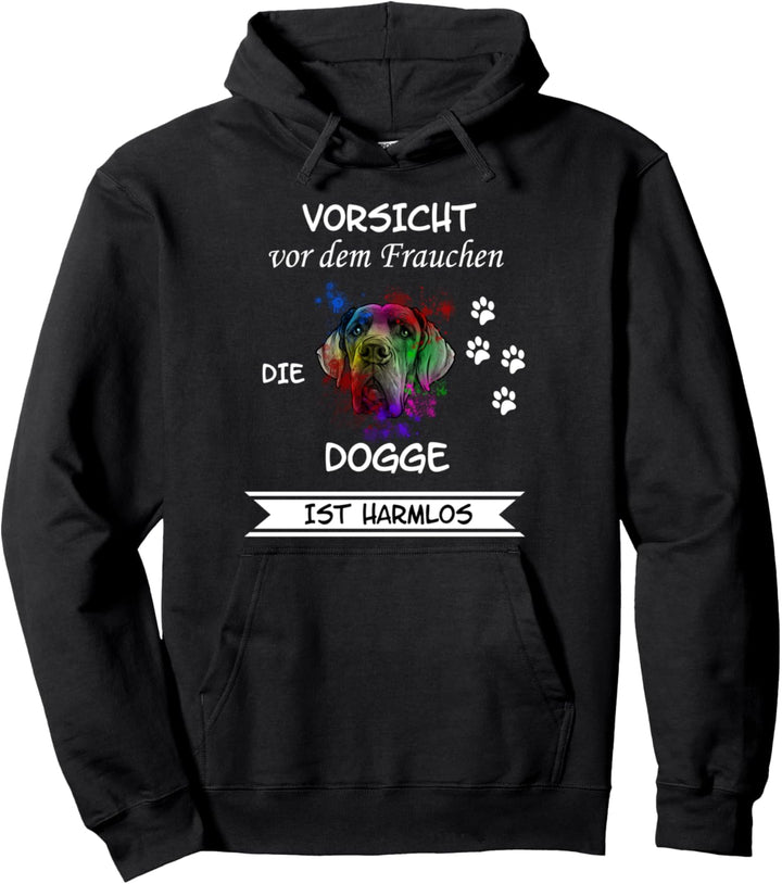 Deutsche Dogge Hund Damen Herren Geschenk Frauchen Harmlos Pullover Hoodie