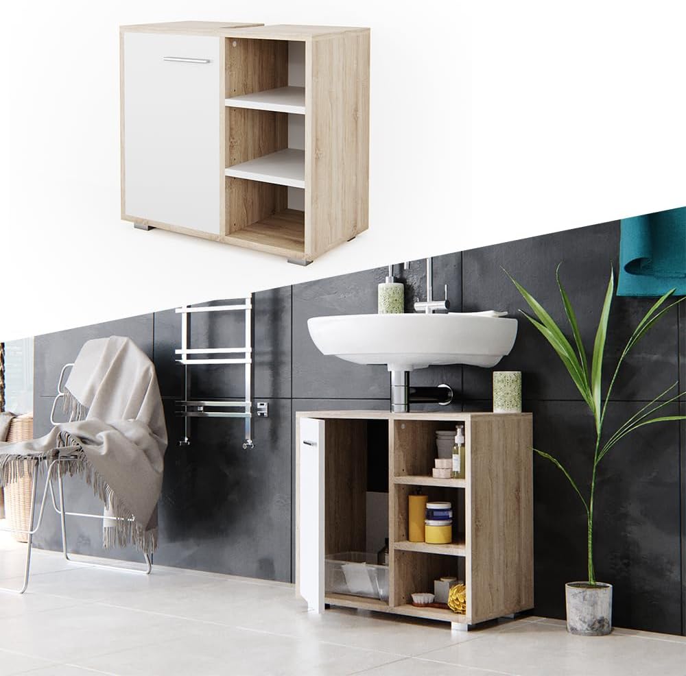 Vicco Waschbeckenunterschrank Perry, Sonoma, 60 x 55.6 cm Sonoma 60x55,6x31 cm, Sonoma 60x55,6x31 cm