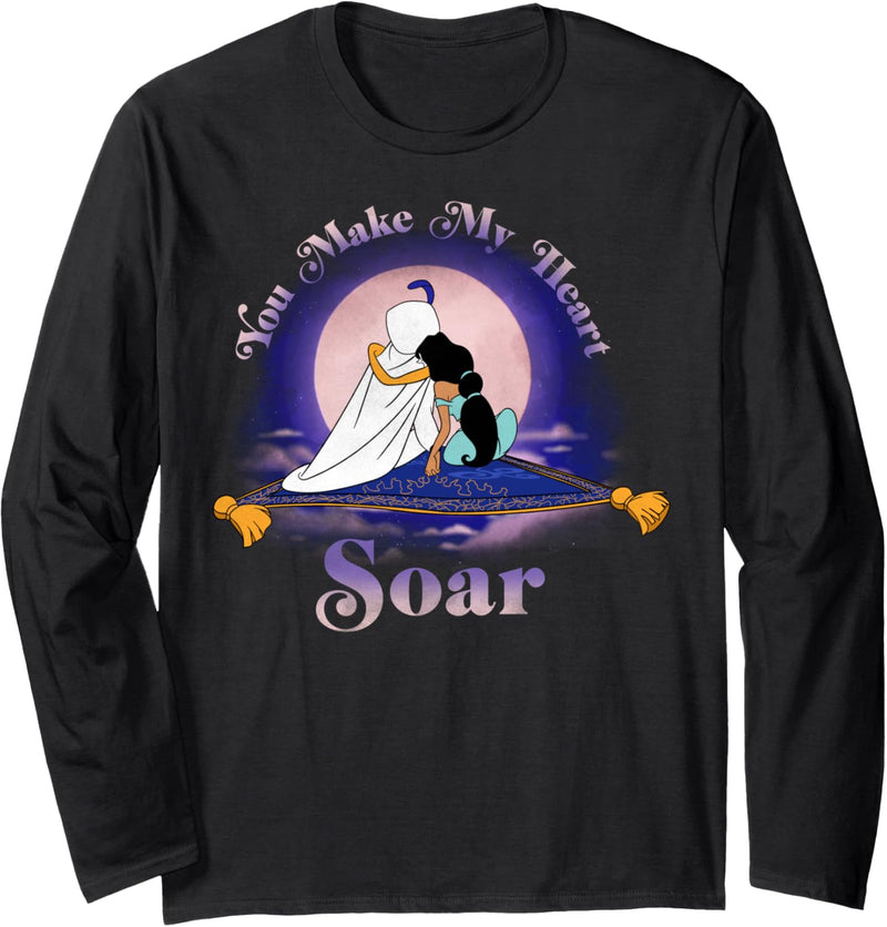 Disney Aladdin Jasmine And Aladdin You Make My Heart Soar Langarmshirt