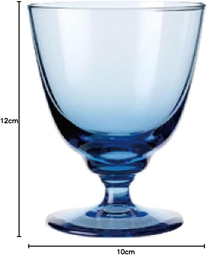 Holmegaard Glas mit Fuss 35 cl Flow aus mundgeblasenem Glas für Getränke, blau, Blau