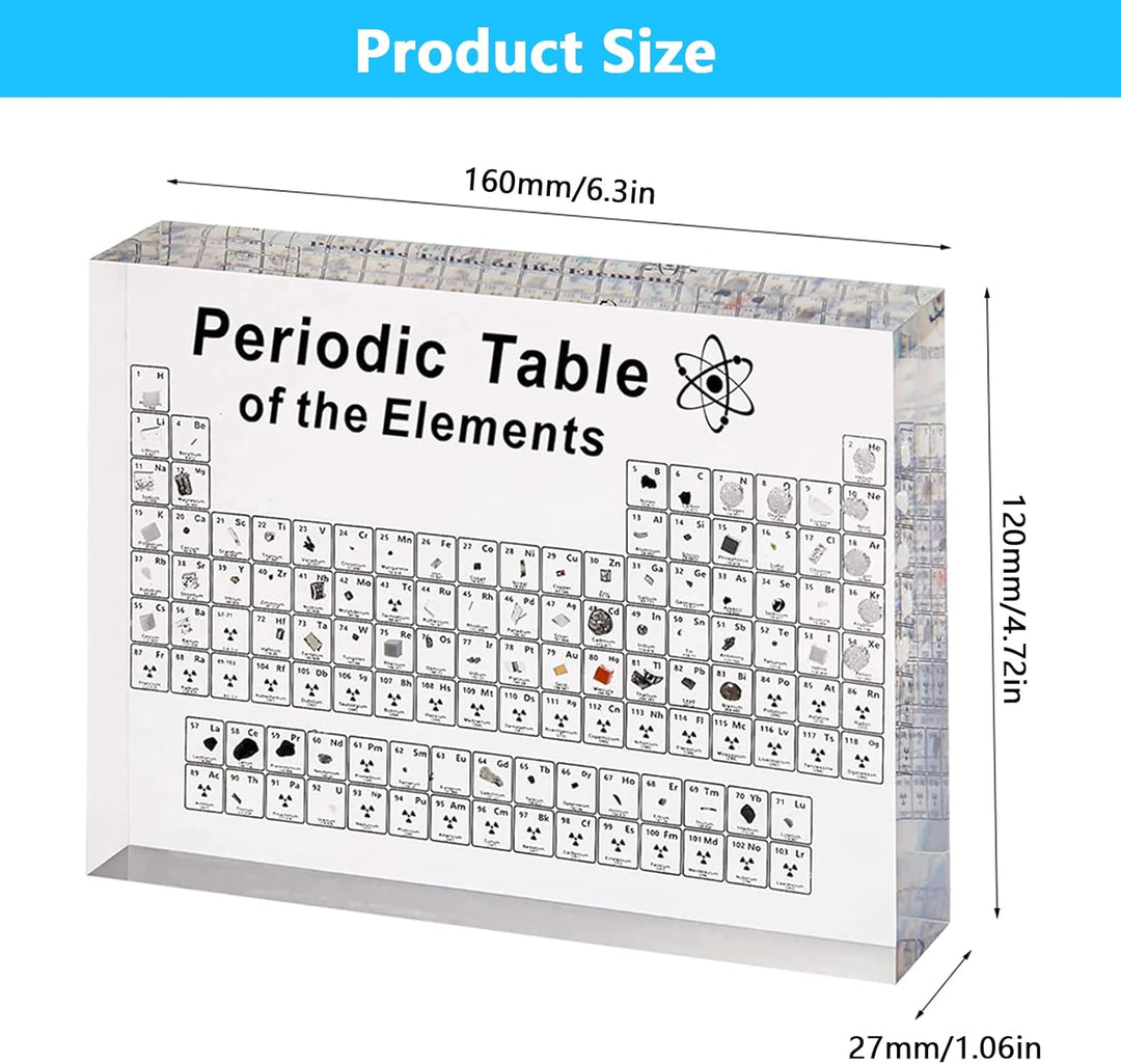 SnyBoo Periodensystem, Periodensystem Echte Elemente, 83 Elements, Periodensystem mit Echten Element