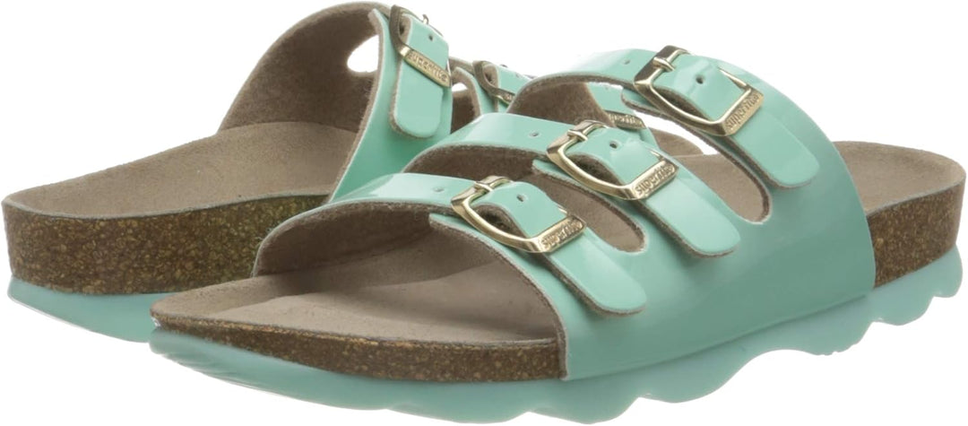 Superfit Mädchen Fussbettpantoffel Pantoffeln 25 EU Türkis 7000, 25 EU Türkis 7000