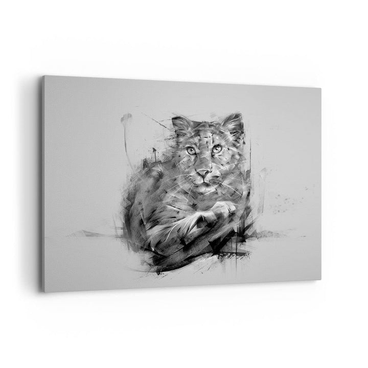 Bilder auf Leinwand 100x70cm Leinwandbild mit Rahmen Tier Abstraktion Gross Wanddeko Bild Schlafzimm