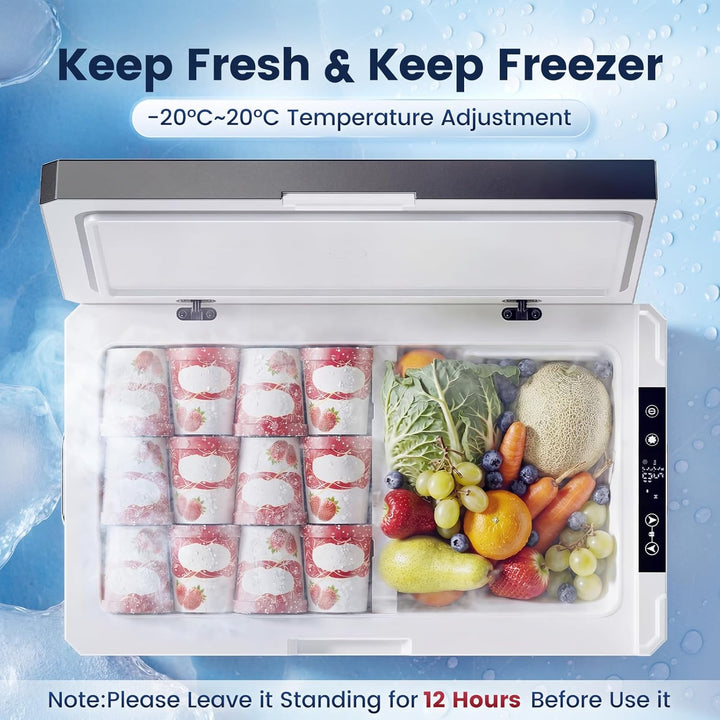 HCALORY 50L Kompressor Kühlbox mit App-Steuerung &amp; Dualzone -20°C bis 20°C,12/24/230V Elektrische Kü