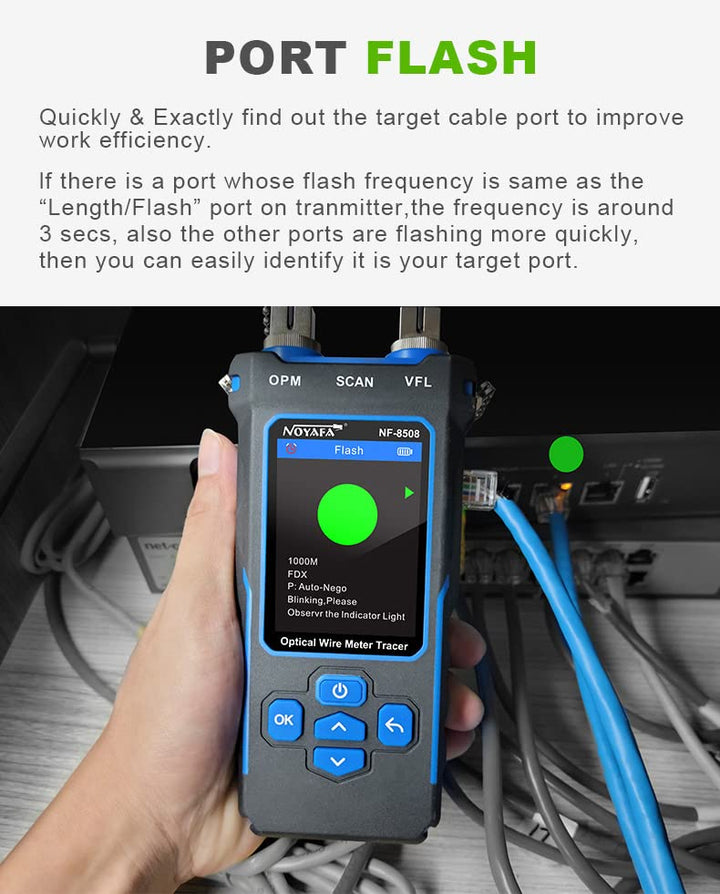 NF-8508 9 in 1 Multifunctional Network Cable Tester Optical Wire Tracer Optical Fiber Power Meter NC