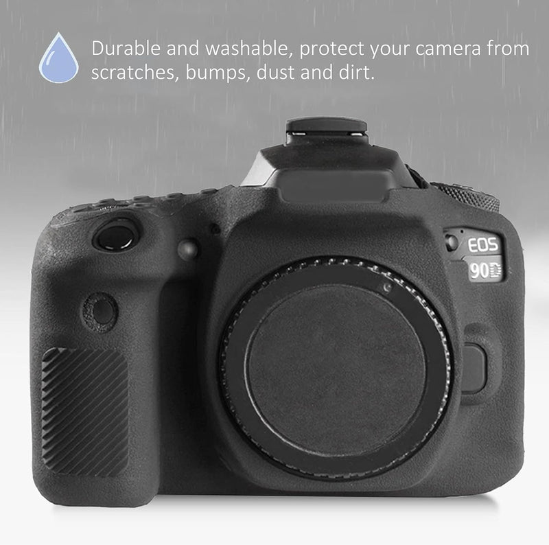 VBESTLIFE Shell für Canon 90D, Silikonkamera Schutzhülle Tasche Body Cover für Canon 90D