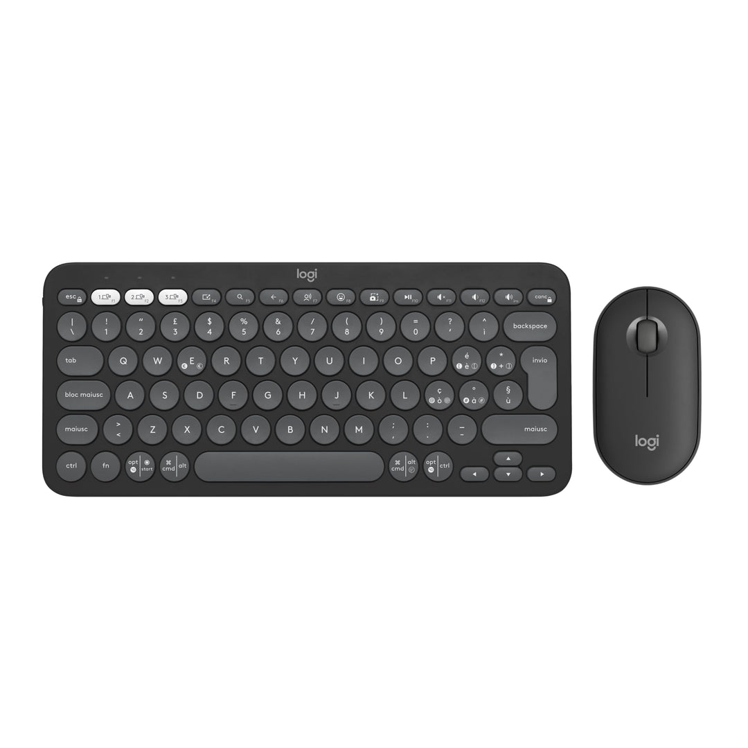 Logitech Pebble 2 Combo - Italienisches QWERTY-Layout, Grafit