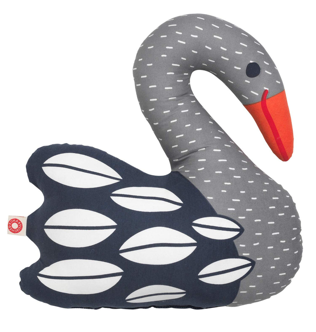 Franck & Fischer Kinder-Kissen Schwan Ellen in dunkelgrau Schwan Dunkelgrau, Schwan Dunkelgrau