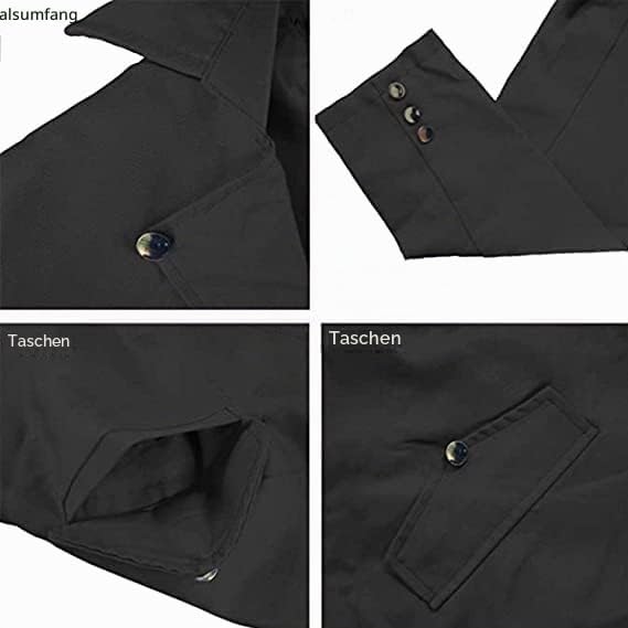 Halloween Mittelalter Viktorianische Jacke Kostüme für Männer, Steampunk Gothic Frack Mantel Uniform