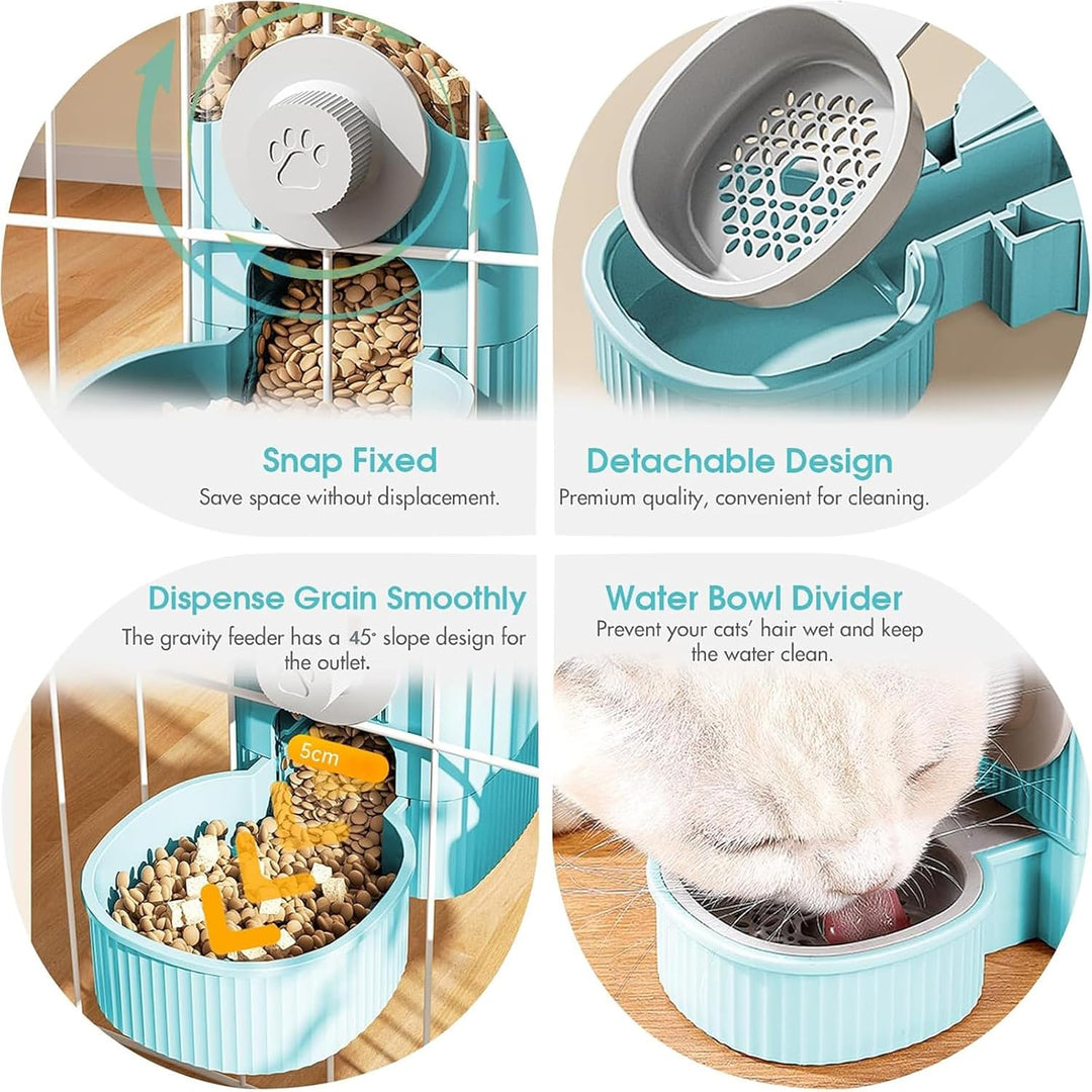 Yummy Sam Hängender Käfig, automatischer kleiner Futternapf für Haustiere, Wasserflaschenspender, ab
